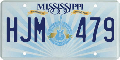 MS license plate HJM479