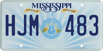 MS license plate HJM483