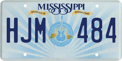 MS license plate HJM484
