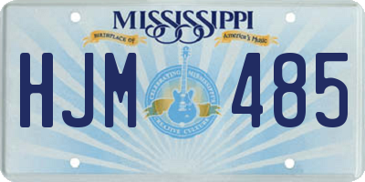MS license plate HJM485
