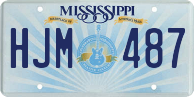 MS license plate HJM487