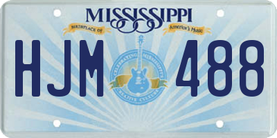MS license plate HJM488