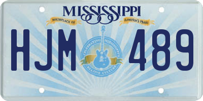 MS license plate HJM489