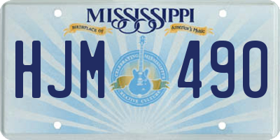 MS license plate HJM490