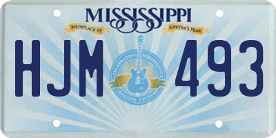 MS license plate HJM493