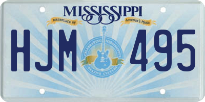 MS license plate HJM495
