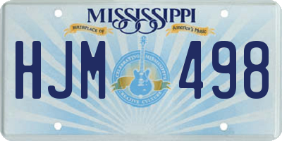 MS license plate HJM498