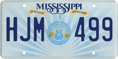 MS license plate HJM499