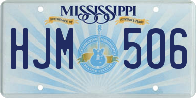 MS license plate HJM506