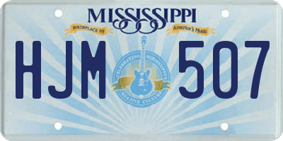 MS license plate HJM507