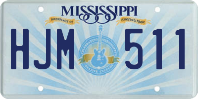 MS license plate HJM511