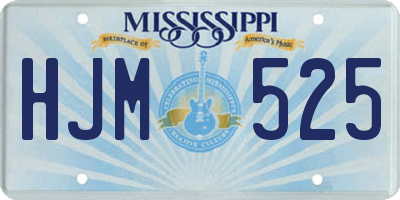 MS license plate HJM525