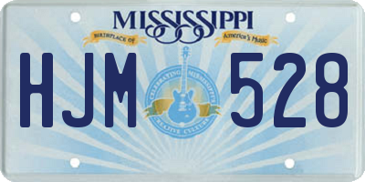 MS license plate HJM528