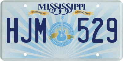 MS license plate HJM529