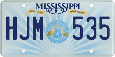 MS license plate HJM535