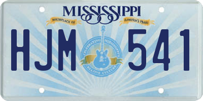 MS license plate HJM541