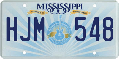 MS license plate HJM548