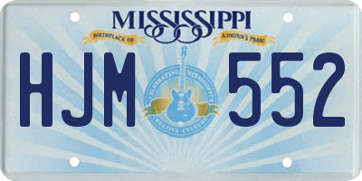 MS license plate HJM552