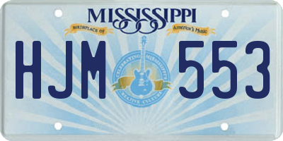 MS license plate HJM553