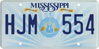 MS license plate HJM554
