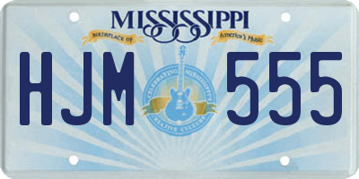 MS license plate HJM555