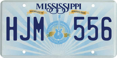 MS license plate HJM556