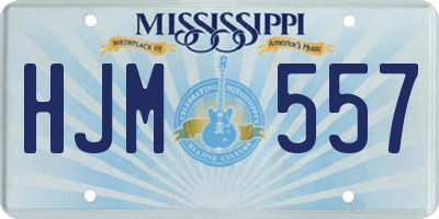 MS license plate HJM557