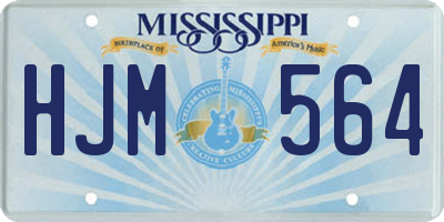 MS license plate HJM564