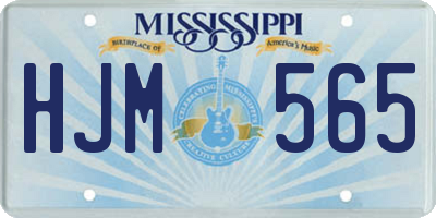 MS license plate HJM565