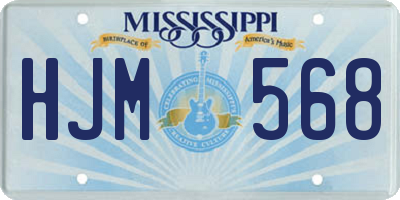 MS license plate HJM568