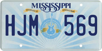 MS license plate HJM569
