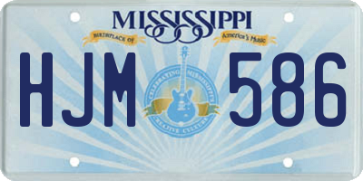 MS license plate HJM586