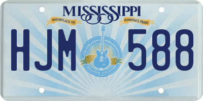 MS license plate HJM588