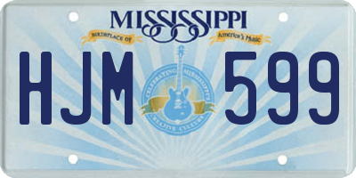 MS license plate HJM599