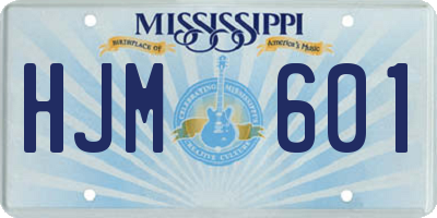 MS license plate HJM601