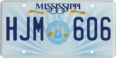 MS license plate HJM606