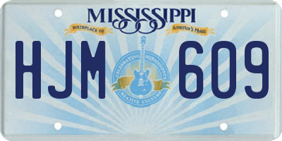 MS license plate HJM609
