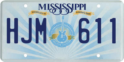 MS license plate HJM611