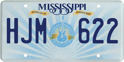 MS license plate HJM622