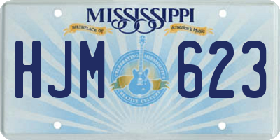 MS license plate HJM623