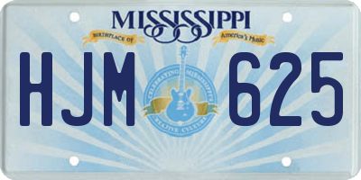 MS license plate HJM625