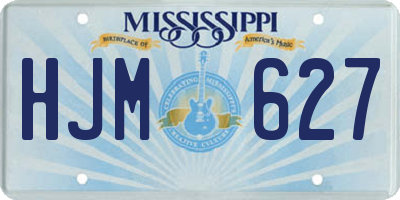 MS license plate HJM627