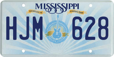 MS license plate HJM628