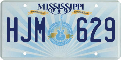 MS license plate HJM629