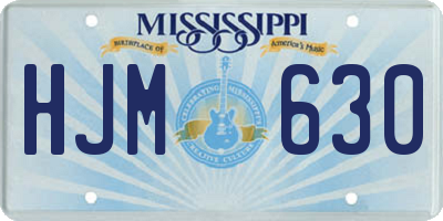 MS license plate HJM630