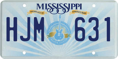 MS license plate HJM631