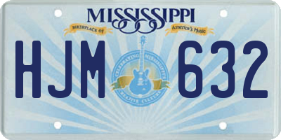 MS license plate HJM632