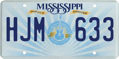 MS license plate HJM633