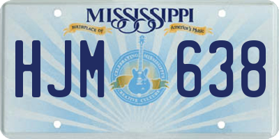 MS license plate HJM638