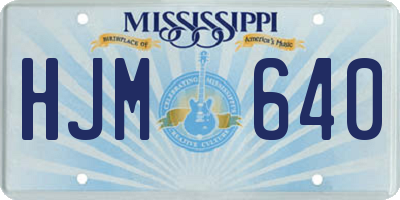 MS license plate HJM640
